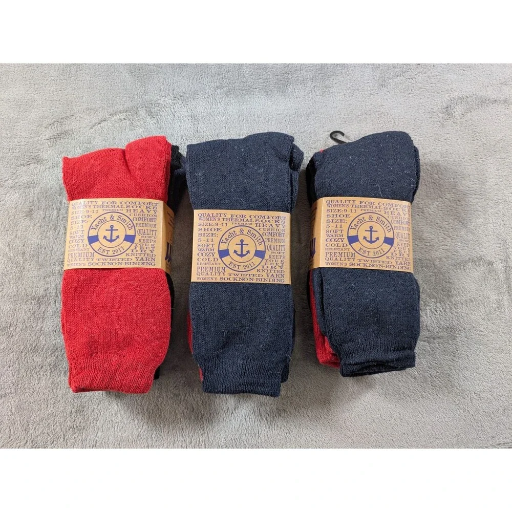 Yacht & Smith Women’s 9-11 Thermal Boot Socks 9 Pairs Heavy Winter Warm